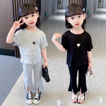 아짱 키즈여아 하트티데일리바지세트(여름신상)