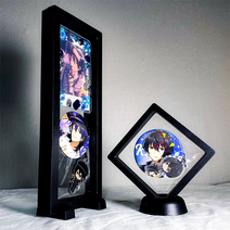 [당일출고] DIY 디스플레이 덕질용품 뱃지 굿즈 피규어 재사용가능 투명 키링 스티커 파샤코레 필름 전시 소품 보관함 보호 다용도, 직사각형