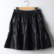 빅사이즈 210 블랙레쟈캉캉미니스커트 DCHJ303