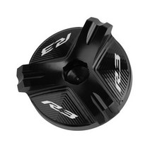 호환 오토바이부품 프레임 오토바이 CNC 엔진 오일 필러 캡 플러그 커버 야마하 YZF R1 R3 R6 1998-2020 2, 04 R3 Black