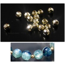 순은 silver 3~5mm 50개 컷팅 미러볼 3컬러 팔찌만들기DIY 은부자재, 5mm(30개), 골드도금