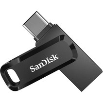 SanDisk Ultra Dual Drive Go USB Type-C 256GB 2-in-1 스마트폰 스토리지(150MB/s USB Type-C 및 USB Type-A 커넥터 자동 백업 모바일 스토리지) -11518, 128GB, Black