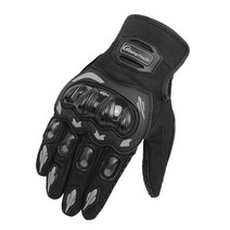 오토바이 에어 범퍼 너클가드 스마트폰 터치 바이크 장갑, 블랙