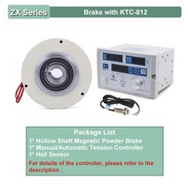 얇은 마그네틱 파우더 브레이크 장력 컨트롤러 키트 중공 샤프트 풀기 1500rpm 3 6 12 25 50 100Nm 0310kg DC24V 백 머신, 22.Brake with KTC812  25Nm 25K