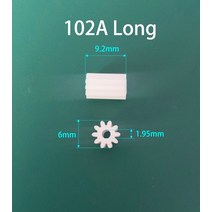 플라스틱기어 롱 스퍼 기어 모듈러스 0.5 10 톱니 플라스틱 모터 피팅 장난감 액세서리 102A 0.5M 로트당 개, [01] 10 Teeth, [01] 1.95, 01 10 Teeth_01 1.95