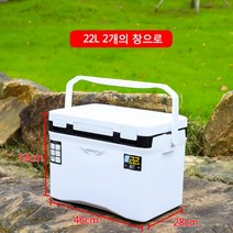 낚시 박스 쿨러 낚시 쿨러 박스 야외 시간 냉각 절연 케이스 태클 폼 내부 휴대용 경량 바다, 04 22L With window
