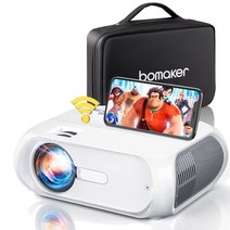 단초점 빔 프로젝터 미니 스마트 가정용 프로젝트 휴대용 캠핑용 회의용 천장 dlp 4K PROJECTOR 블루투스 bomaker led android wifi full고화질, s5 화이트 백, 영국 플러그