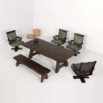 양성국갤러리 아츠카 원목 4인 6인 식탁세트 1900 테이블 벤치 의자, 테이블1900+벤치1700+의자2ea