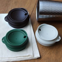 [리본제이]실리실리 텀블러 캡(냉장고컵350 510ml 골드컵460ml 뚜껑 단품), 그린