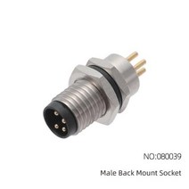 CAZN M8 앵글 수 백 마운트 소켓 34568 코어 항공 플러그 IP6768 방수 용접 PCB 커넥터, 없음, 080039 Male+5 core B