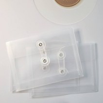 투명 단추 봉투 포장 사진 카탈로그 리플렛 팜플렛 케이스 서류 보관 수납 포켓 A6 가로 1P