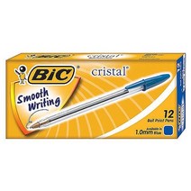 BIC 크리스탈볼펜 1.0mm 청 12개입 _ 99150EA