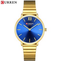 CURREN Quartz Watch 여성용 메쉬 스테인리스강 시계끈 캐주얼 손목시계 일본스포츠 Bayan Kol Saati Reloj Mujer 2019