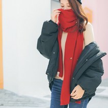 파인 니트 목도리(레드)/여성 머플러 겨울목도리