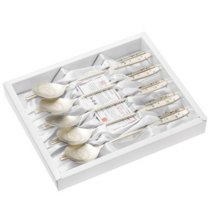 테이블아트 십장생 티타늄 세트, 10p (스푼 5p+젓가락 5p), 4개