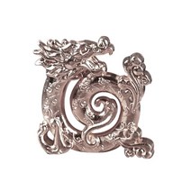 플랫버너 금속 작은 장식품 드래곤 향 버너 홀더 실내, [03] silver
