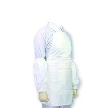 KM 크린룸 제전 방진 앞치마 연구실 실험실 클린룸 반도체 청정룸, 화이트