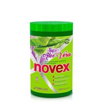 NOVEX 슈퍼 알로에 베라 헤어 마스크 유기농 알로에 베라 곱슬머리 및 볼륨 컨트롤 (400gm/14.5온스) 병 모든 모발 유형 및 질감용 - 강화 및 수분 공급 포뮬러