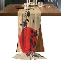 테이블보봄벚꽃 태양 강 레트로 쉬어 쉬폰 테이블 러너 국가 웨딩 파티 Tulle Voile 천으로 홈 인테리어, 01 48x140cm, 04 WHH02520