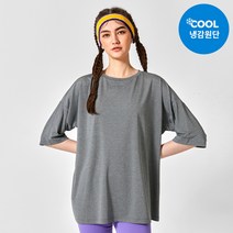 아키클래식 프리사이즈 COOL 냉감 여성 티셔츠 멜란지그레이 외