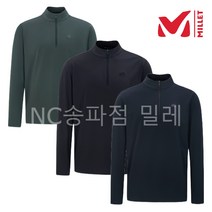 밀레 MILLET 3칼라 남성 남자 22FW 가을 간절기 깔끔한 디자인 기본형 일상생활 및 아웃도어 겸용 긴팔 집업 티셔츠