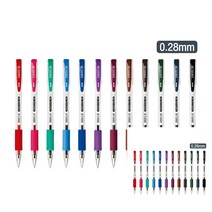 필기감좋은볼펜 부드러운볼펜 필기도구 사무용볼펜 0.28MM 학생필기도구 가성비볼펜, 검정