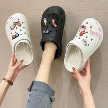 크록스JH232-1 슬리퍼 통굽 여성 키높이 펀칭