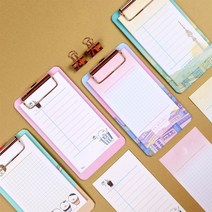 아이비스 메모 미니 클립보드 메모받침 떡메모지 수첩, 숑숑비숑-빵