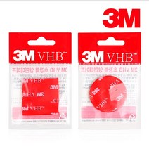3M VHB 초강력 양면 테이프(2종) 거치대 블랙박스 하이패스, VHB 사각형 2p