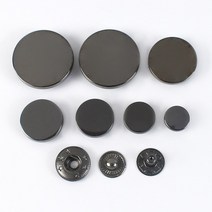 가죽 핸드프레스 각인기 가죽공예 도장 다이어리 20 세트 Meeteel 10-25mm 스냅 패스너 금속 보도 단추 의, 03 GunBlack_01 10mm