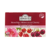 아마드 로즈힙 히비스커스 체리 허브차 20티백, 40g, 3개