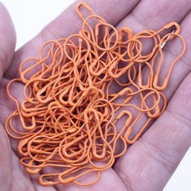 대바늘 숏팁 모사용 코바늘 뜨개질 뜨개용품 뜨개질바늘 세트 100Pcs 브로치 안전 핀 마커 Hangtag 전구 조롱박 플라스크 모양 크로스 홀더 DIY 바느질 키트 공예 21m, 10 Orange
