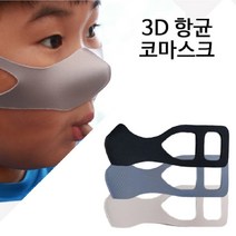 크린캅 3D 항균 코 마스크 비염 마스크, 블랙