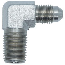 RFS 스테인리스 스틸 JIC 플레어 튜브 피팅 90도 엘보 1cm(3/8인치) JIC 수 x 1cm(3/8인치) NPT 수