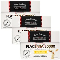 사은품+피터앤존 뉴질랜드 고농축 양태반 추출물 플라센타 80000mg 60캡슐, 60캡슐 3개