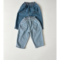 키즈바지 여아 남아 유아 주니어 여름 리틀콜리 린넨포켓 데님