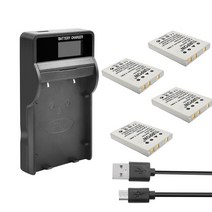 Bonadget EN-EL5 디지털 카메라 배터리 밧데리 니콘 Coolpix P4 P80 P90 P100 P500 P510 P520 P530 P5000 P5100 L10, 07 4X Battery Charger