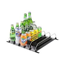 냉장고용 음료 정리함 소다 캔 냉장고 정리함 너비 조절 가능한 스태킹 디스펜서 354 9ml(12온스) 473 2ml(16온스) 591 5ml(20온스) 정리함 냉장고용 - 최대, 5개., 14.9 inches