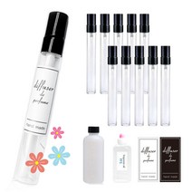 향수 만들기 키트 원형스프레이 10ml x10개 나만의 수제향수 재료, 원형향수10mlx10개 세트, 클린코튼