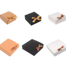 무지 접이식 납작사각 단상자 에그 타르트 백일 떡 쿠키 화과자 초콜릿 악세사리 팔찌 비누 답례 답례품 선물 기프트 기념품 고급 포장 케이스 미니 종이 박스, 대 - 브라운