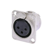 뉴트릭 NC3FD-L-1 커넥터 XLR 3pin(암) 매립형 플러그 잭 젠더, 단품