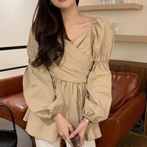 코지 여자 페미닌 무드 여신 퍼프 스타일 모던 블라우스