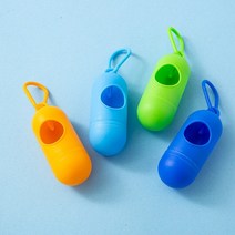 냄새 강아지 고양이 Crayon 생분해 배변봉투 풉백 똥츄 케이스 디스펜서, 행복한 삶 2. 케이스(그린)