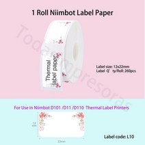 Niimbot-D110 방수 감열식 라벨 용지 D11 프린터용 개 이상의 스타일 Etiqueta Papel, 24 L10