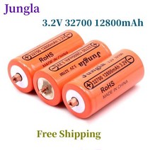 인산철 시동 배터리 100 정품 32700 12800mAh 32V lifepo4 충전식 전문 리튬 철 인산염 전원 나사 포함 충전지 건전지, 1pcs