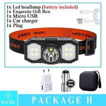 BALDR 휴대용 COB LED 전조 등 내장 배터리 USB 충전식 미니 토치 라이트 야외 조명 캠핑, 08 H Packing_03 UK
