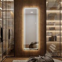 LED 특이한 북유럽 인테리어 프렌치 감성 디자인 의류매장 쇼룸 전신거울, 다른, 인체유도 가격차이 120 필요, 아니요
