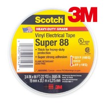 [RA㏓] 3M Scotch Super 88 비닐 전기 절연 테이프 19mmx20M 보수 파이프재 부식방지 방수 보수용 보수재 배관재 ▷_§Ea, 《본상품》, 벫▤선택없음