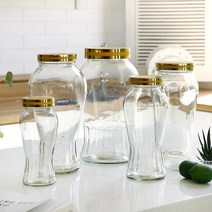 효소 발효 과실주 담금주 인삼주 보약 유리 담금주병 글라스락용기 술병, 퓨어 인삼주병 4500ml, 1개