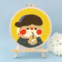 diy 자수키트 스티치 바느질배우기 매직 스타터 크로스 스티치 세트 만화 스탬프 농구 펜 터프 팅 천, 3분002, 설정